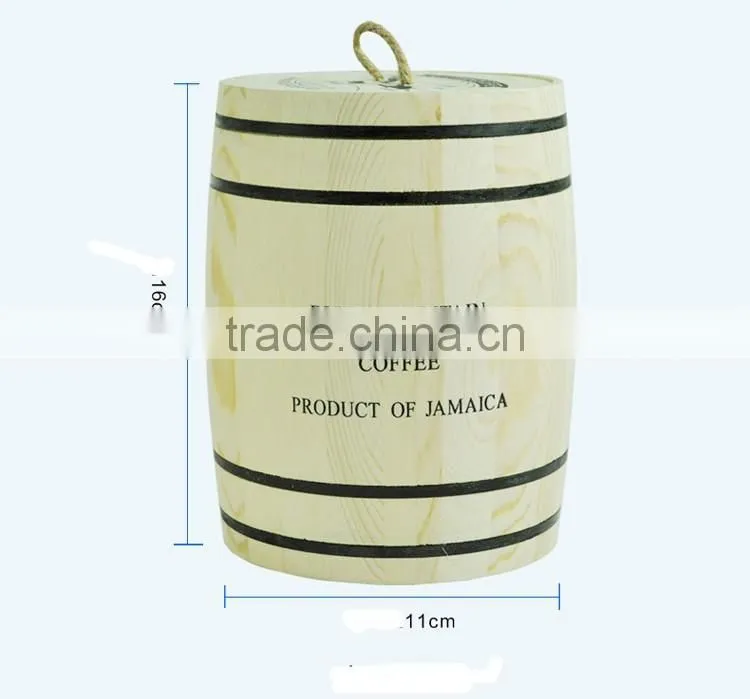small recycle wooden small keg for coffee bean