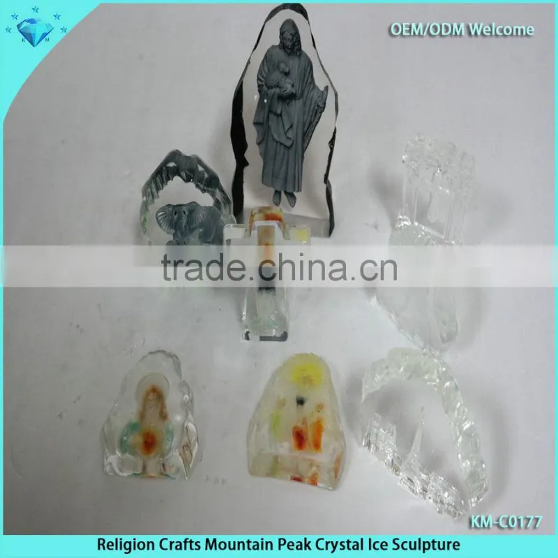 Customize any shape Crystal Ice Sculpture for Religion Crafts