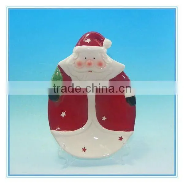 Good quality christmas claus candy plate