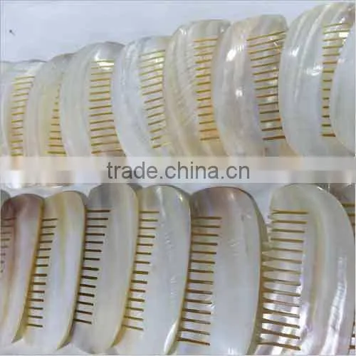 handmade carved natural shell hair comb
