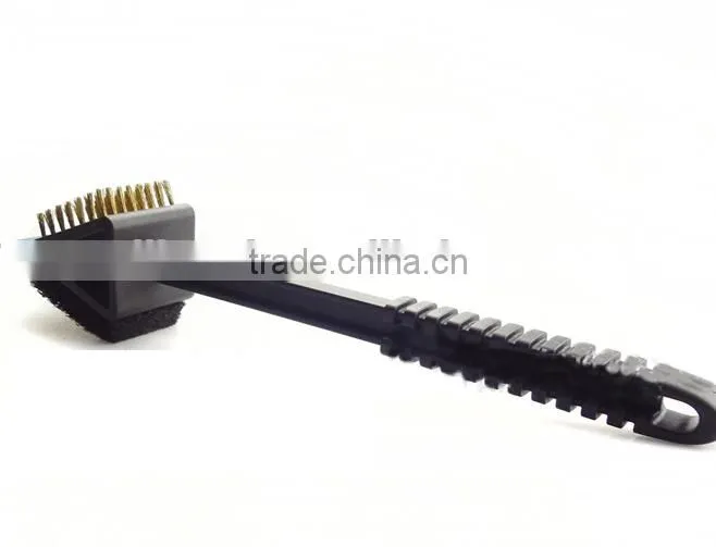 BBQ grill brush ,Plastic handle/steel wire clean brush
