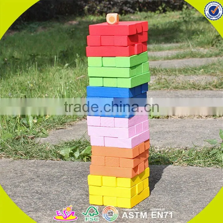 Wholesale colorful wooden sorting blocks game for kids multishape baby wooden sorting blocks toy W13D026