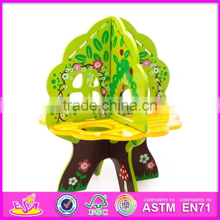 2017 New design children pretend play wooden diy kitchen toy W03B058