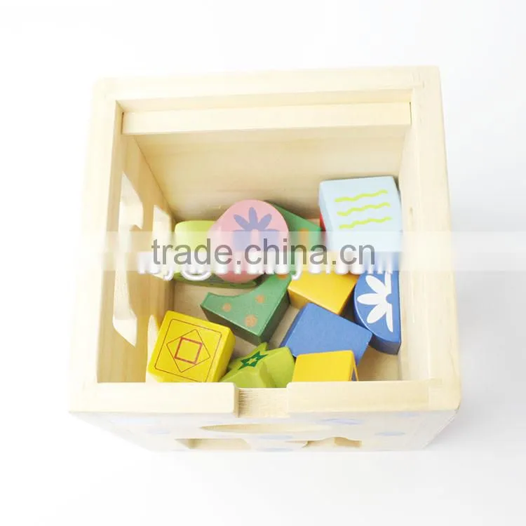 Best children coordinating eye and hand wooden educational toys funny shape blocks kids wooden educational toys W12D067