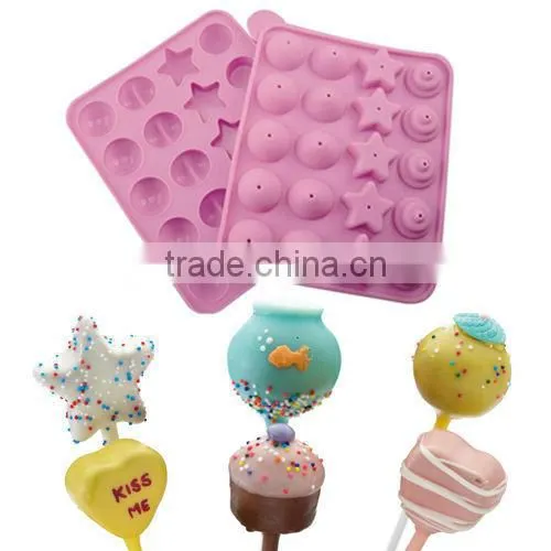 Silicone Cake Pops Mould Maker Lollipop Sticks Pop Mold Cooking