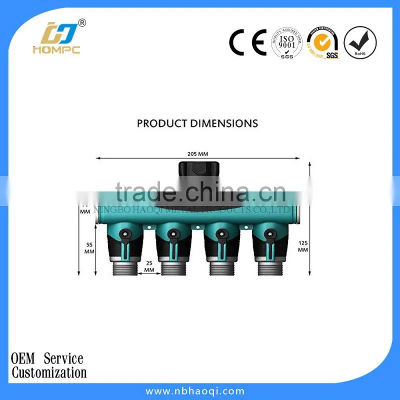 4 way irrigation garden hose splitter