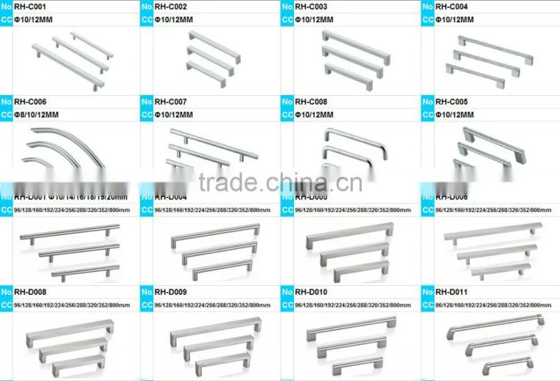2" 12mm Solid Stainless Steel 201 T-Knob Drawn Pull 30020