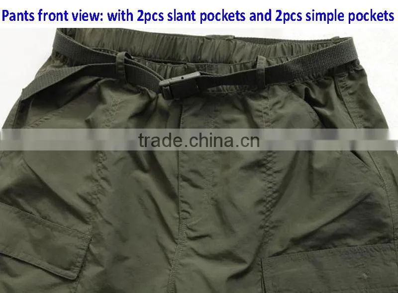 Slim Soft Comfortable Outdoor Quick Dry 100% Nylon Mens Long Sleeves Casual Pants Shirts