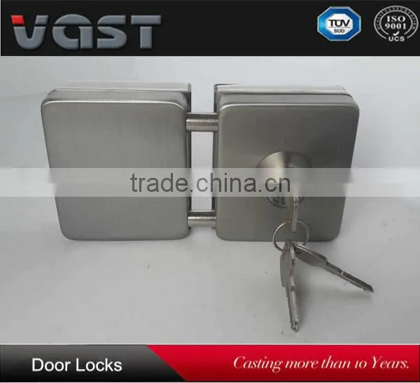 2015 hot sale stainless steel tempered glass door lock