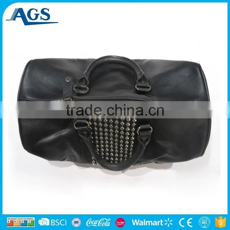 Professional direct custom logo lady tote bag in black