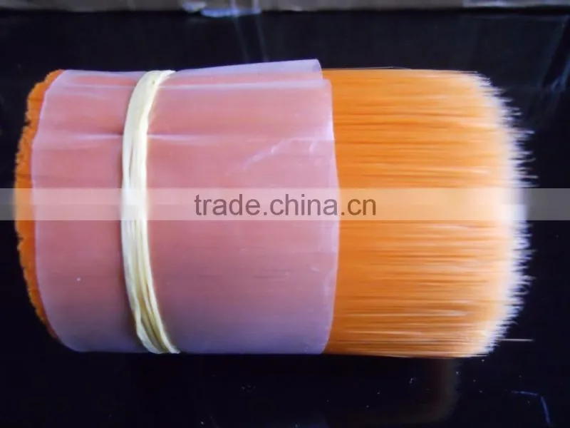 ORANGE PBT NYLON TAPERED FILAMENT FOR PAINT BRUSH BRISTLE/ ARTIST BRUSH FIBER