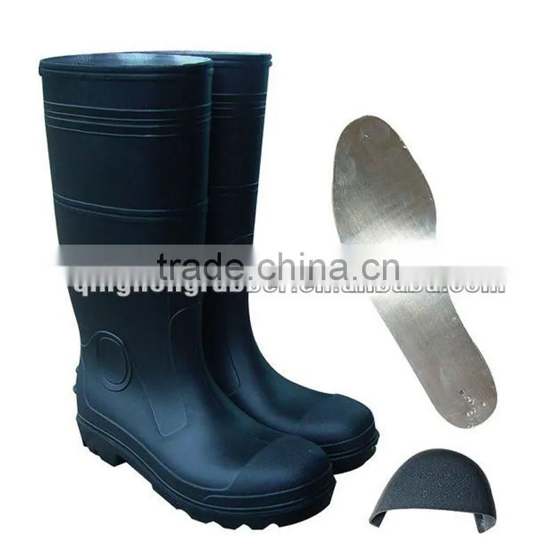 steel toe insert safety rain boots knee boot