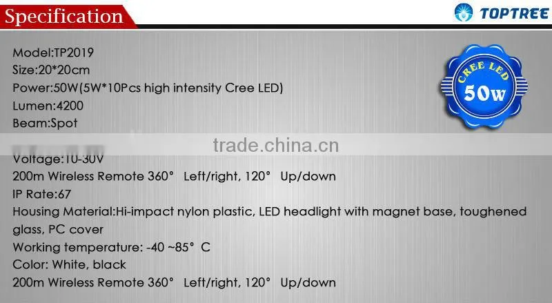 50w led search light fishing boat passage boat