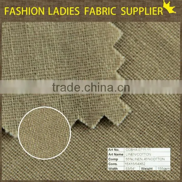 cotton linen fabric wholesale solid woven shirting linen fabric shaoxing textile pants linen fabric