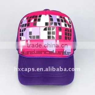 Fashion snap back hats /half mesh trucker caps