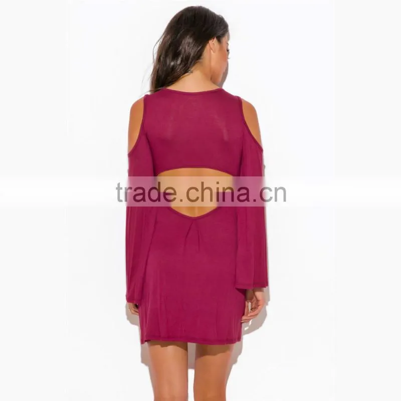 Backless women cotton dresses