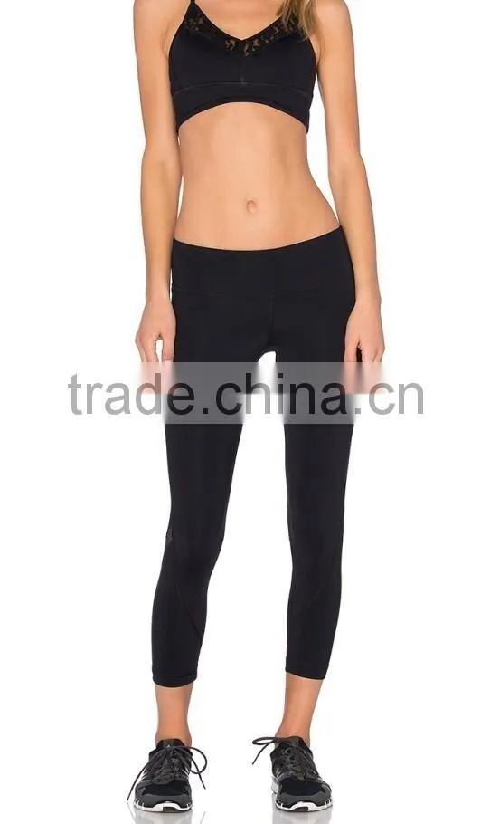 Top quality custom yoga leggings slim fit pants fabric for ladies