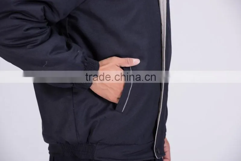 Industrial hi-vis workers safety clothing with reflect light winter cotton coat
