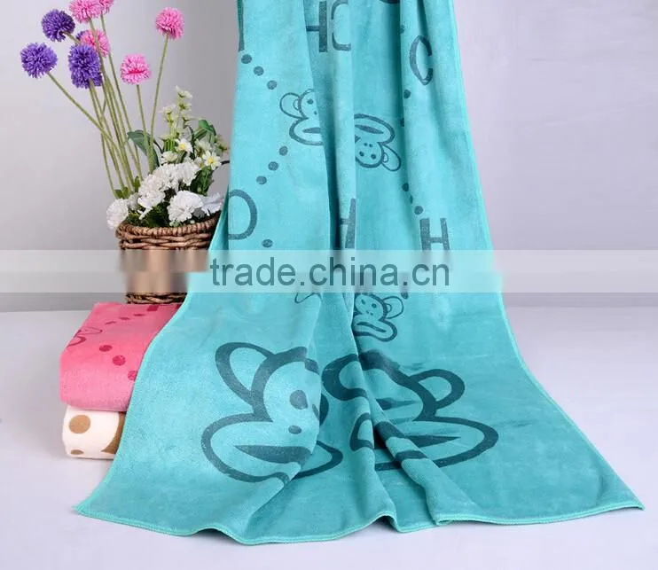 Velour Print Beach Towel/Microfiber Towel