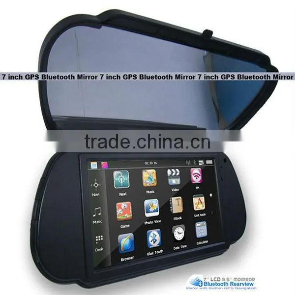 7 inch GPS Navigation Car Camera System Rearview Mirror Monitor