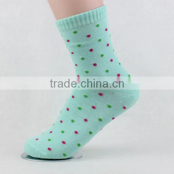 winter 100%cotton dots women tube socks
