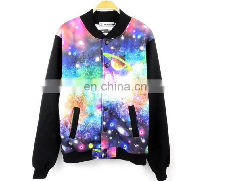 wholesale sublimated modern team light weight ladies baseball jacket