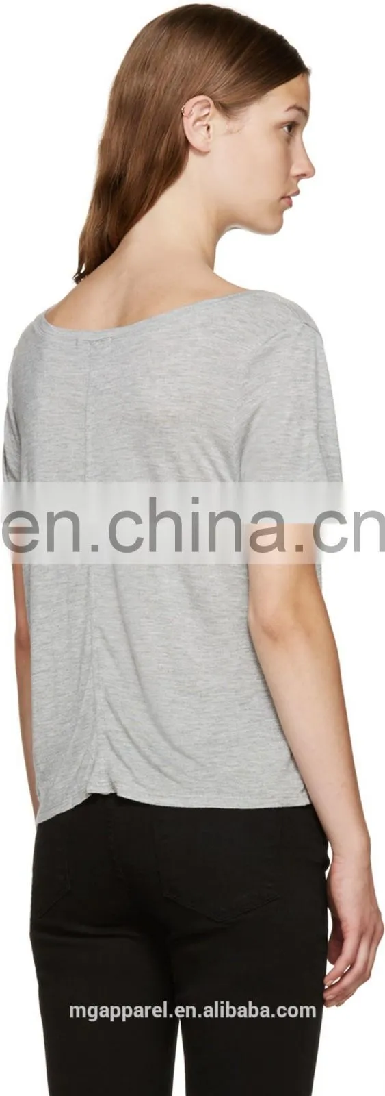 T-shirt manufacturer custom short sleeve viscose jersey blank t-shirt