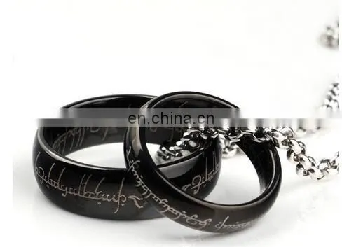 Lord of the Rings Titanium The One Ring Bilbo's Hobbit Gold Ring Couple Ring