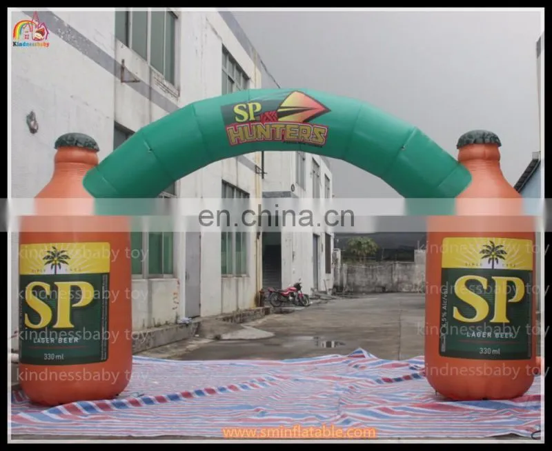 Inflatable juice bottle arch,inflatable arch with rainbow&juice bottle for advertising