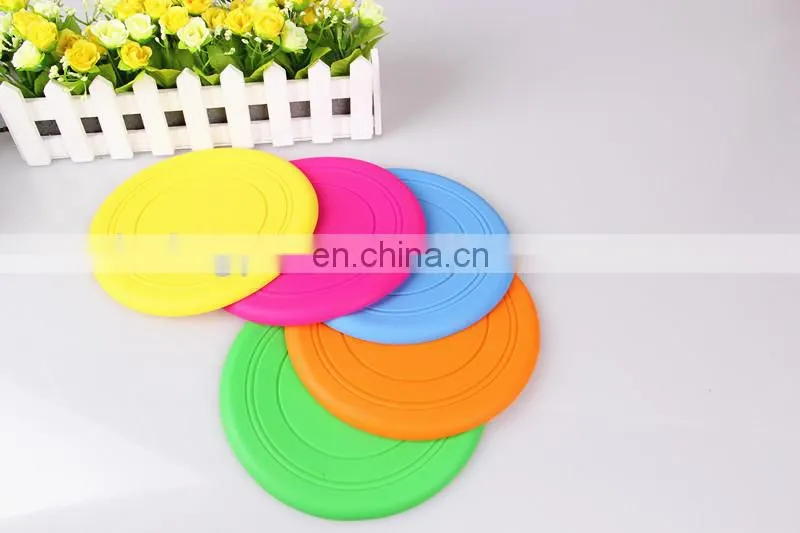 2014 Super Soft Colorful Rubber Frisbee Eco-friendly Material Training Dog toy