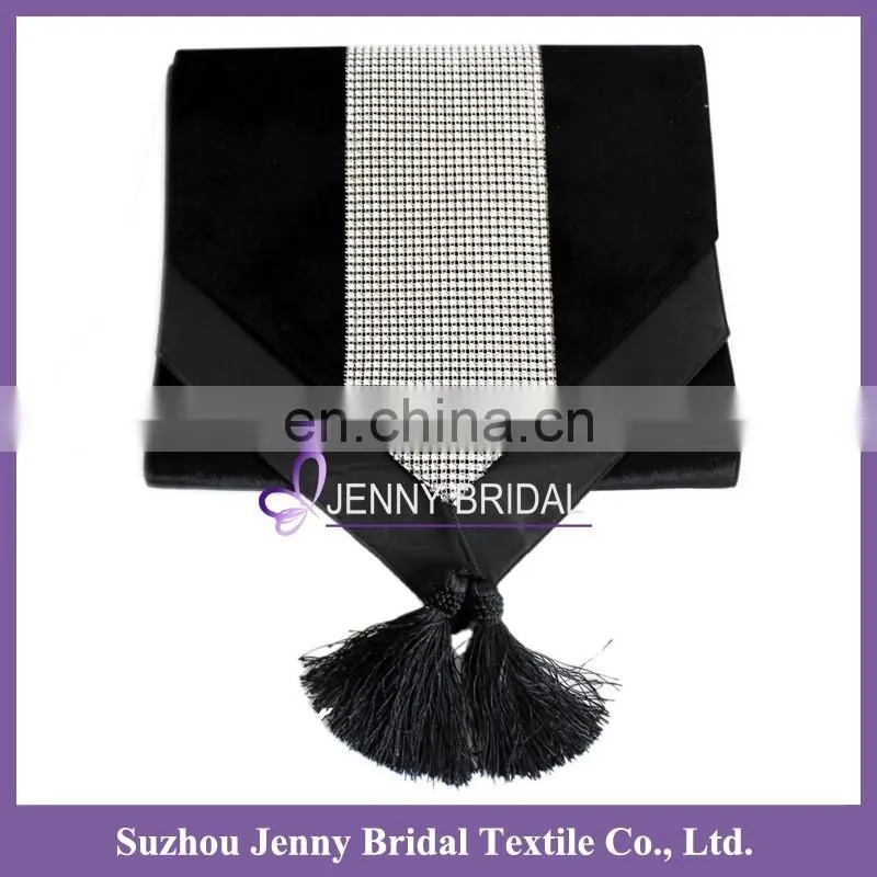 TR039A african velvet fabric black velvet fabric heat-resistant table runner