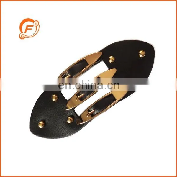black color leather finishing toggle for coat