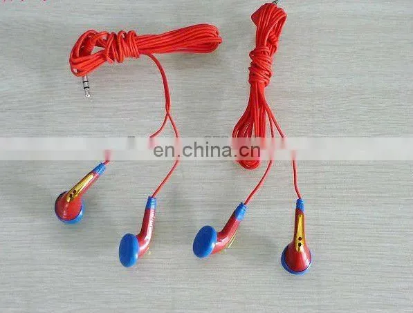 2012 cheap earphone and sterel headphone red packing 3.5mm plug stock sales promtiona