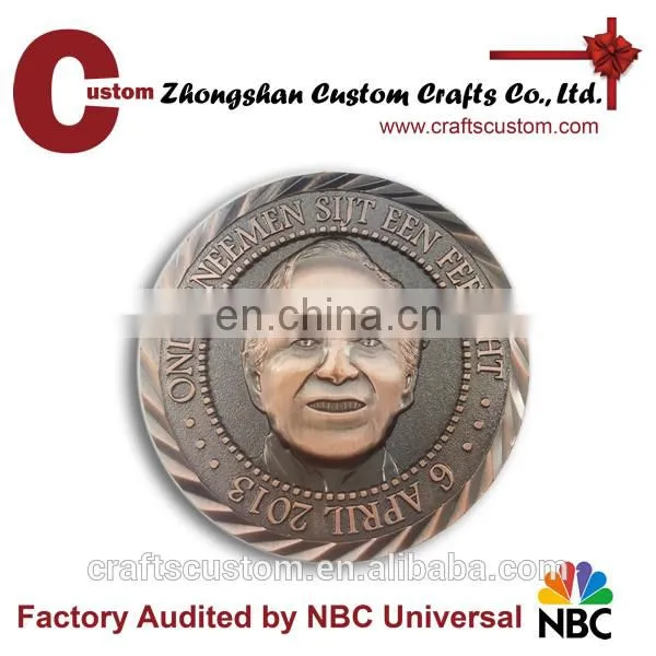Promotional gifts expert factory custom 3D design logo antique replica metal coin