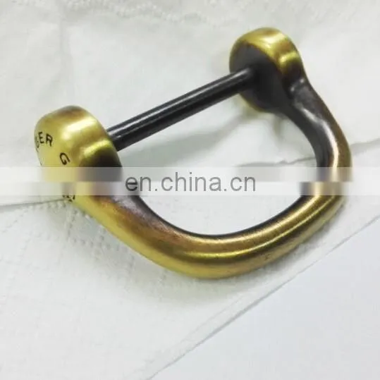 Brass gold high quality d ring buckle for bags