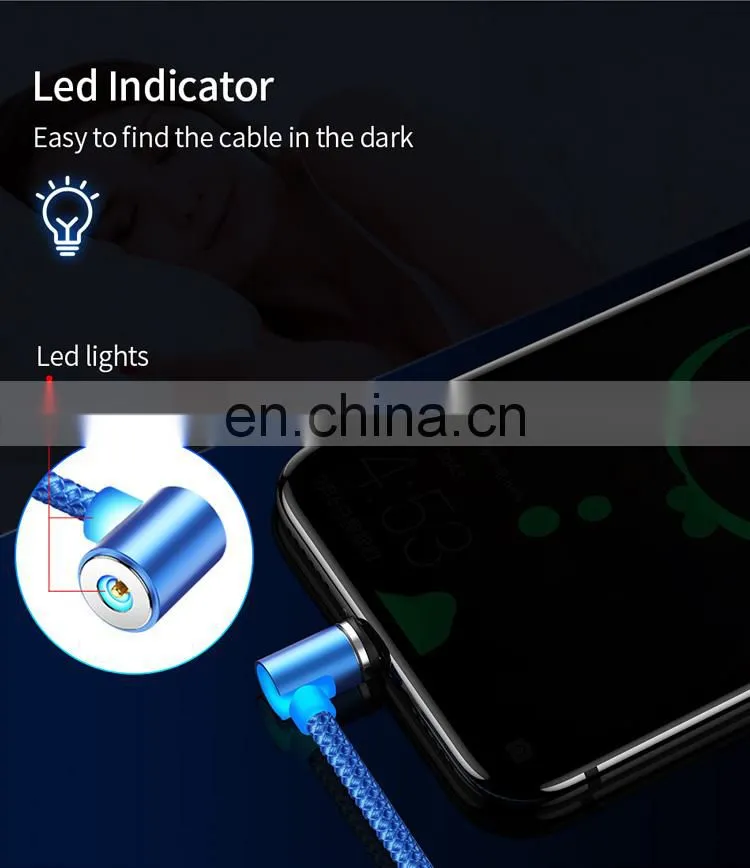 2020 New Design 3A Magnetic USB Data Charger Cable Line Type-C Android IOS Fast Charging 3in1 USB Cable Cell Phone Charger Cable