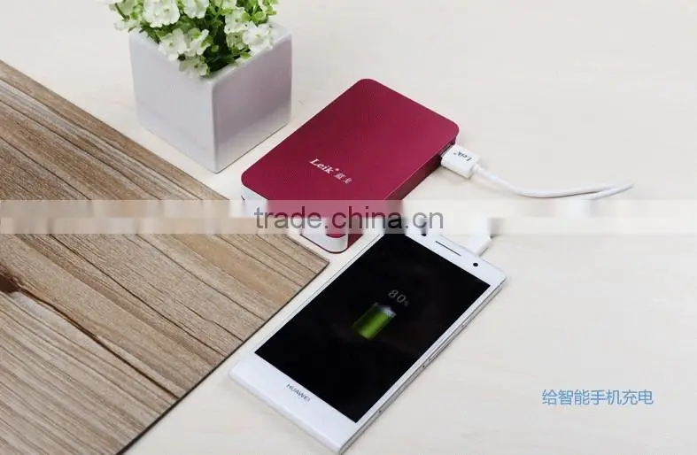 2014 Newly super thin power bank 10000mah with Three anti cell phone charger