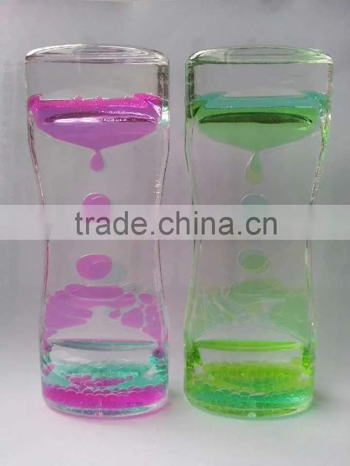 Promotional Gifts Sand Timer Hourglass, Liquid Oil Hourglass