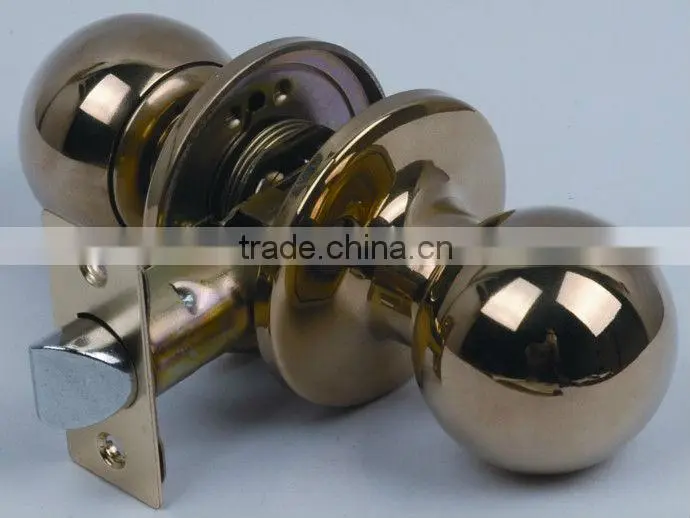 6873PB-PS:ANSI Grade 3 Brass Tubuar Passage Knob Lock