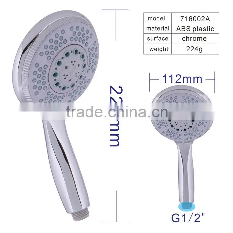 ABS hand shower with chrome