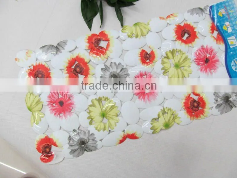 Printed rose flower bathtub mat bath mat
