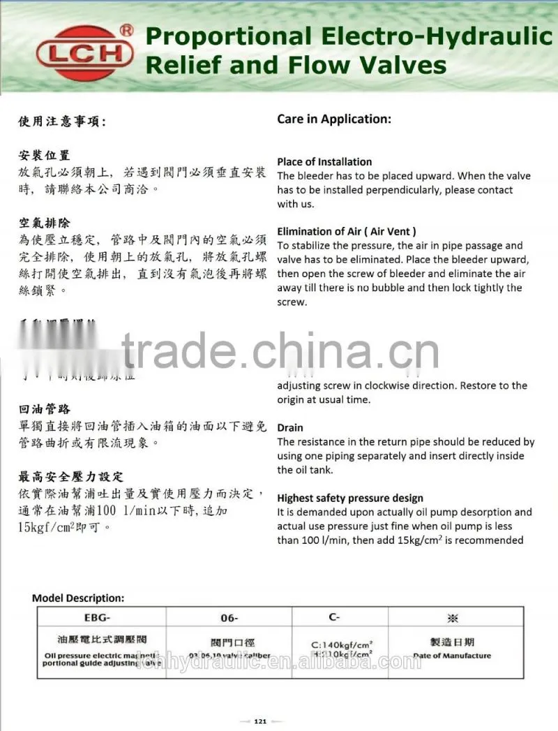 EFBG hydraulic valve