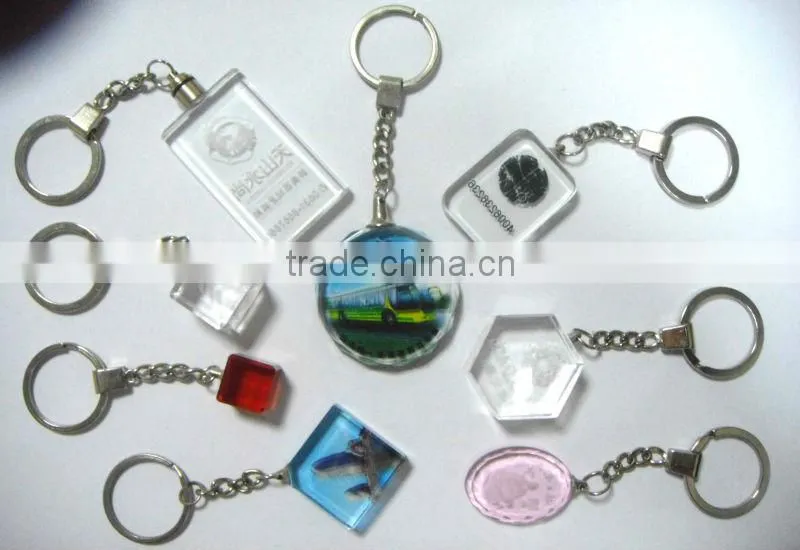cheap 3D glass keychain