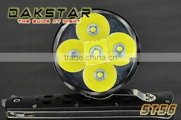 DAKSTAR ST56 LED 5120LM 26650 or 18650 Superbright Aluminum Tactical Rechargeable High Power Police CREE XML T6 Flashlight