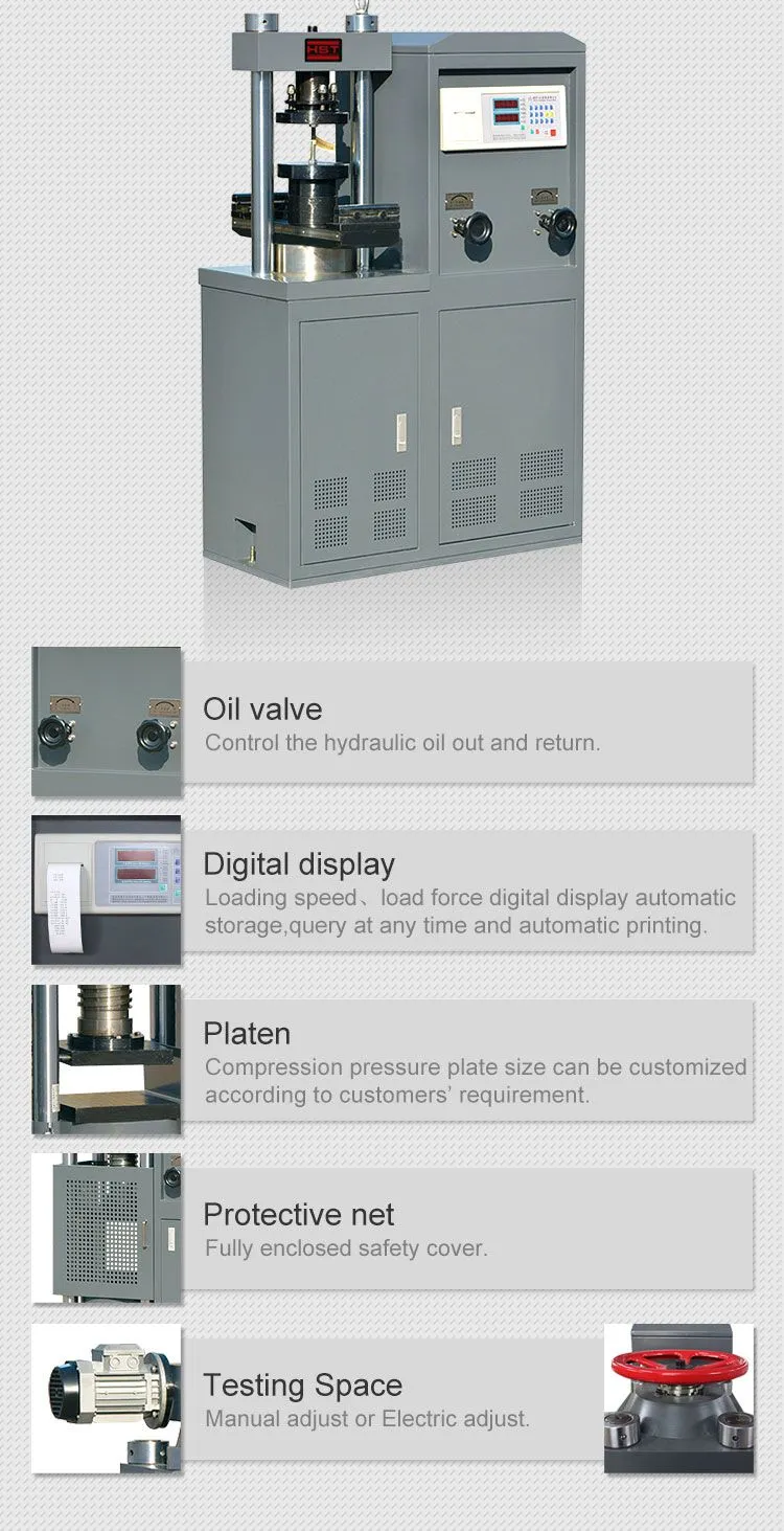 YES-300 /10 Cement Brick Digital 300kn Hydraulic Compression 10KN Flexural Testing Machine