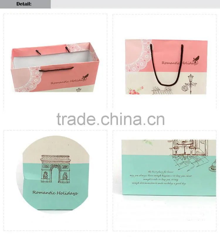 romantic drawing paper gift package bag