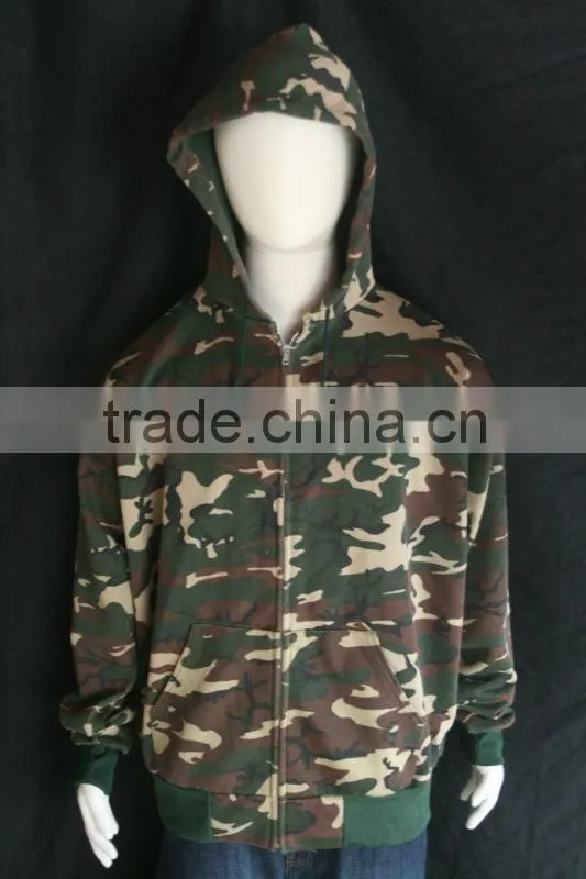 Mens Zip Up Hoodie Hooded Top Plain Hoody Fleece Jacket