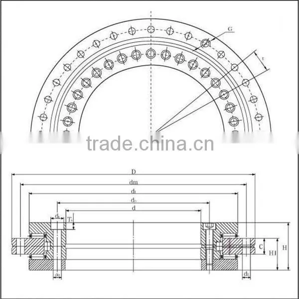 YRT Bearing/YRT Rotary Table Bearing with high precision YRT260