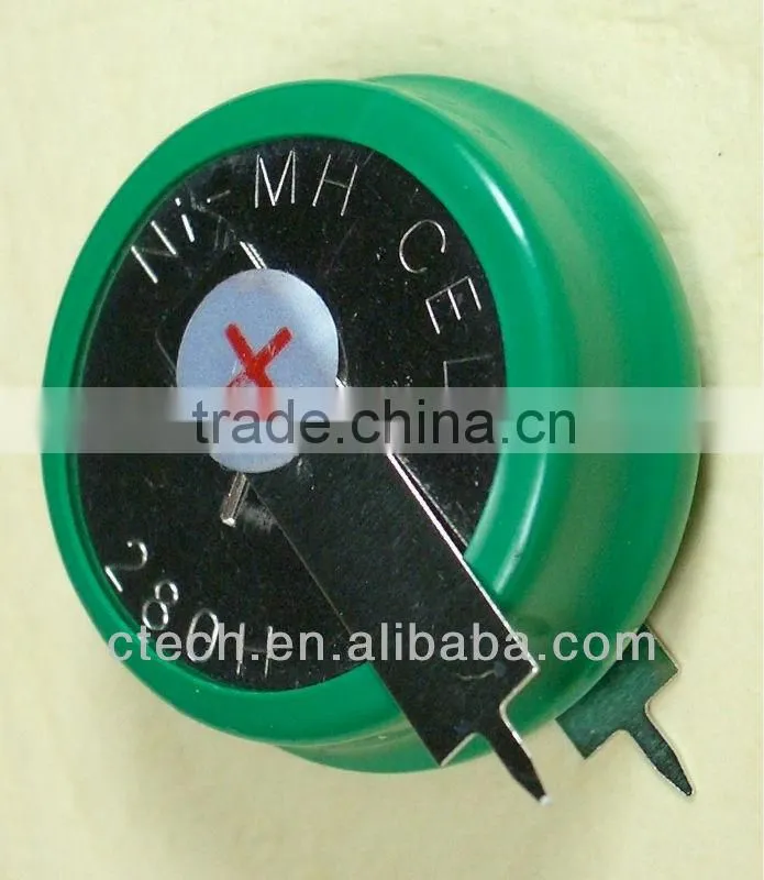 Nimh button cell battery 280h 1.2v rechargeable 330 mah Nimh 280H