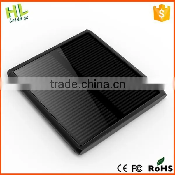 New arrivel 2015 hot sales gadget metallic solar power bank 20000mah